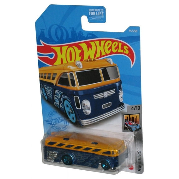 Hot Wheels HW Metro 4/10 (2020) Yellow & Blue Surfin' School Bus Toy 55/250