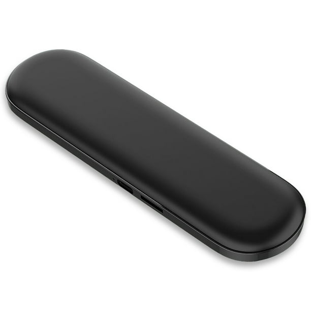 Inteprter Sonido estéreo 2 canales debajo de la almohada Altavoz compatible con Bluetooth 5.0 Caja de sonido de conducción ósea recargable Cables de audio/vídeo Negro