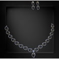 thumbnail image 4 of South Indian Bollywood Paan Leaf Design Matte Gold-Plated Choker Haram Necklace Set – White Kemp Stones with Drop Earrings., 4 of 6