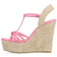 thumbnail image 3 of Journee Womens Yara Buckle Espadrille Wedge Sandals, 3 of 10