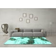 thumbnail image 3 of Ahgly Company Indoor Rectangle Abstract Turquoise Blue Modern Area Rugs, 7' x 9', 3 of 4