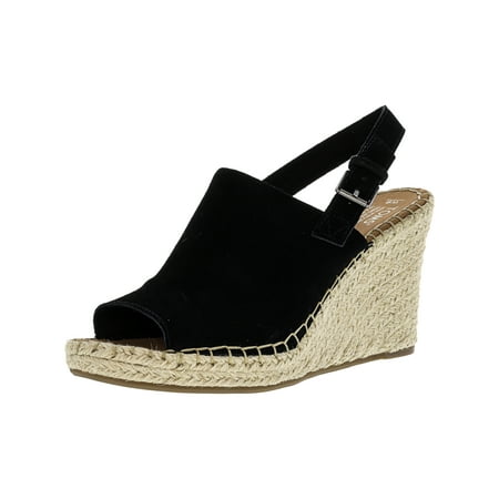 Kork Ease Suede Sandals - Toms Women's Monica Suede Black Ankle-High Wedged Sandal - 9.5M