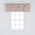 thumbnail image 2 of Ambesonne Colorful Window Valance, Cartoon Tea Pots Roses, 54" X 18", Multicolor, 2 of 3