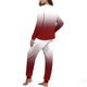thumbnail image 5 of Conjunto de pijama informal de invierno para mujer, de doble cara, con cuello redondo estampado, manga larga, top anudado a mano, pantalones con cordón ajustable, ropa de casa, blusa de poliéster., 5 of 7