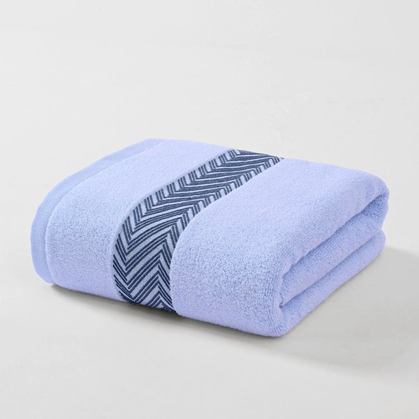 Zhuge Juego de 2 toallas de baño extragrandes 100 % algodón (71 x 139 cm), ultrasuaves, muy absorbentes, compactas, de secado rápido y ligeras, , color azul A