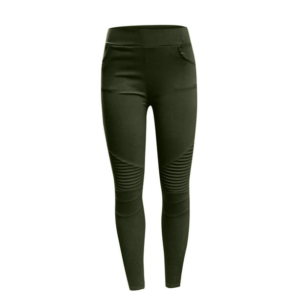 Women's Casual Pants Solid Color High Waist Stretch Slim Pencil Trousers  Ladies Slim-fitting Tight Stretchy Skinny Pants 