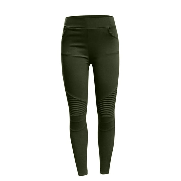 Women's Casual Pants Solid Color High Waist Stretch Slim Pencil Trousers  Ladies Slim-fitting Tight Stretchy Skinny Pants 