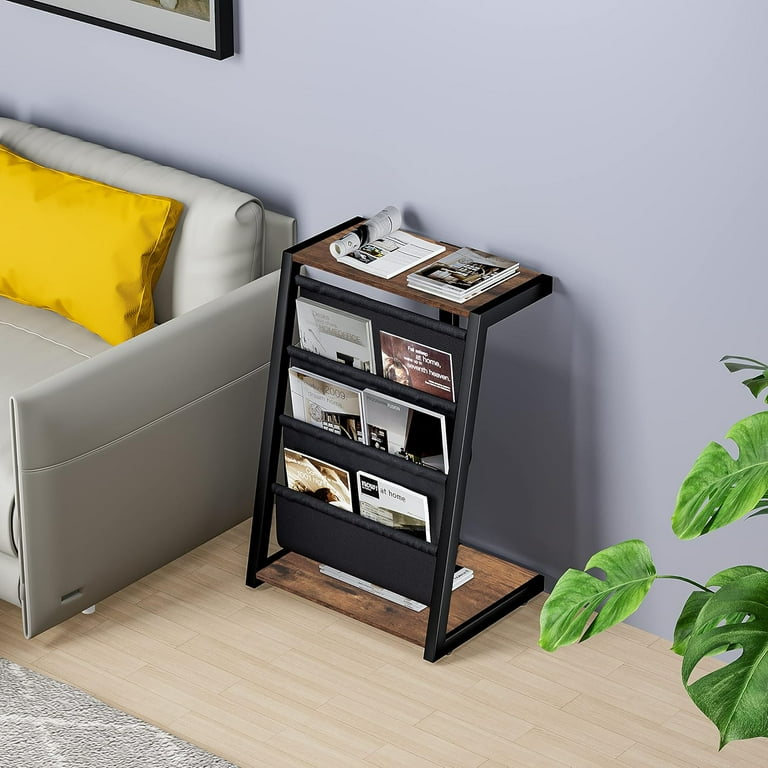End Table with Magazine Holder,Multifunction Magazine Rack with 2 Pockets,Newspaper Stand,Side Table for Living Room,Bedroom,Home Office,Small Space,Easy to Move and Assemble - Walmart.com End Table with Magazine Holder,Multifunction Magazine Rack with 2 Pockets,Newspaper Stand,Side Table for Living Room,Bedroom,Home Office,Small Space,Easy to Move and Assemble - Walmart.com