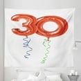 thumbnail image 1 of Colorful Tapestry, Red Colored Number Balloons with Swirl Ribbons Party Concept, Fabric Wall Hanging Decor for Bedroom Living Room Dorm, 5 Sizes, Red Blue Green, by Ambesonne, 1 of 1