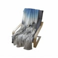 thumbnail image 4 of Mountain Soft Flannel Fleece Blanket, Highest Mountain Above the Clouds with Clear Sunny Sky Background Earth is Magic, Cozy Plush for Indoor and Outdoor Use, 60" x 80", White Blue, by Ambesonne, 4 of 6