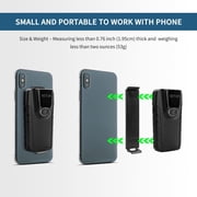 Mini 2D Bluetooth Barcode Scanner, NETUM 3-in-1 Portable QR Bar Code Reader Back Clip Work with iOS Android Windows MacOS for Warehouse Inventory POS -E800(Black)