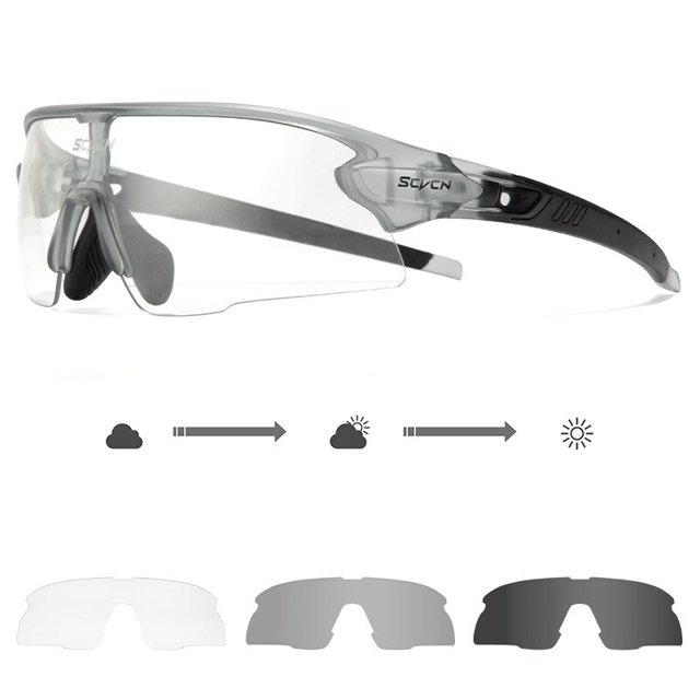SCVCN gafas de sol fotocromáticas para ciclismo, lentes de bicicleta para exteriores, UV400 qiuyongming unisex