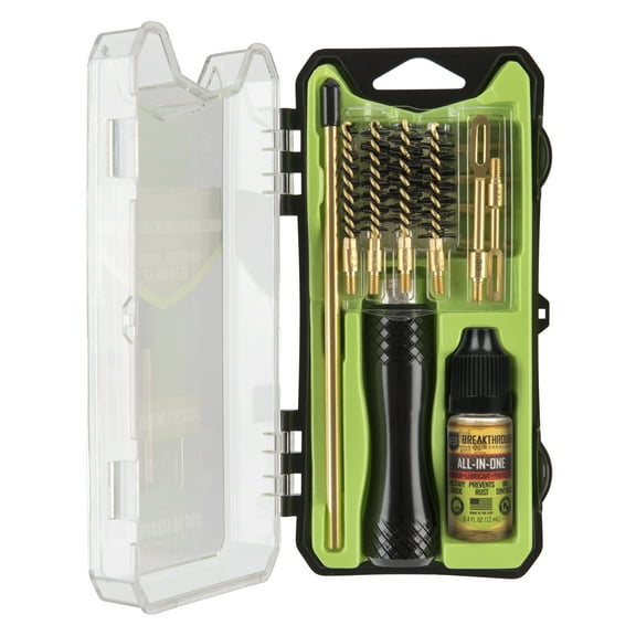 Breakthrough Clean Technologies® Universal Handgun Cleaning Kit, Green, Plastic Case, 0.22 Cal and up