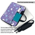 thumbnail image 3 of YFYANG 15.6 inch Universal Laptop Bag Oxford Cloth Laptop Sleeve, Multi-functional Purple Flower Butterfly Pattern Notebook Computer Messenger Bag Handbag, 3 of 8