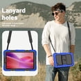thumbnail image 6 of FJLBDE Case for Lenovo Tab One 8.7 inch/K9 TB305FU 2025, Rugged Shockproof Tablet Cases Cover with Kickstand Shoulder Strap, Blue, 6 of 7