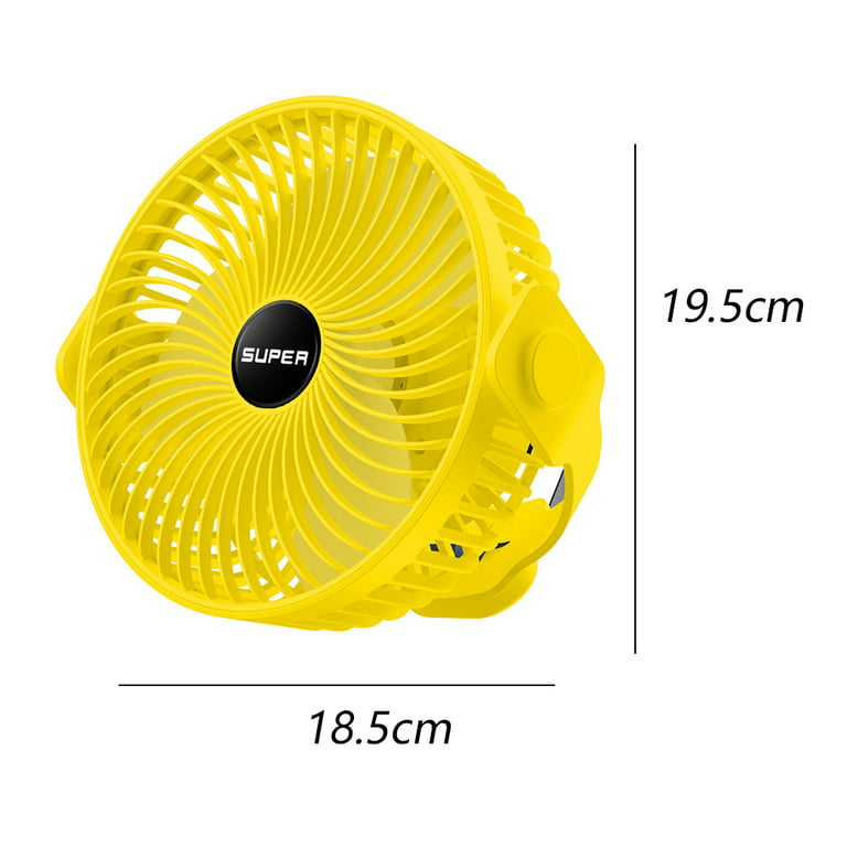 Small Table Fan with Strong Airflow Quiet Operation Portable Fan Speed  Adjustable Head 361°Rotatable Mini Personal Fan for Home Office Bedroom  Table,yellow,yellow，G20758 