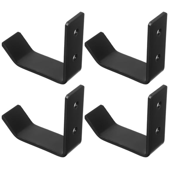 NICERIO 4Pcs Garage Wall Organizer Hooks Heavy Duty Metal Utility Hangers Black