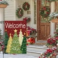 thumbnail image 2 of Christmas Welcome Garden Flag Xmas Tree 12x18 Inch Double Sided Snowy Winter Holiday Snowflake Seasonal Small Burlap Yard Sign Outside Outdoor House Decoration, 2 of 6