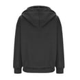 thumbnail image 4 of IROINNID Hoodie Jacket for Women Zipper Closure Hooded Jacket Drawstring Tops Long Sleeve Solid Plain Basic Casual Jacket,Dark Gray, 4 of 6