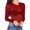 Wine Red, variant on See-through Mesh Bottoming Tops Women O-Neck Long Sleeve Slim Fit Shirt Clear Sun Protection Gauze Tops