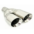 thumbnail image 2 of Exhaust Tip 3.00" Inlet 4.00" Outlet 13.00" long WDWDRS40013-300-HP-SS Dual Round Slant Polished 304 Stainless Wesdon Exhaust Tip, 2 of 11