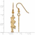 thumbnail image 2 of Ss/Gold Plated Sterling Silver With Gp Logoart Kappa Gamma Dangle Small Earrings (42 X 8) Made In United States gp004kkg, 2 of 5