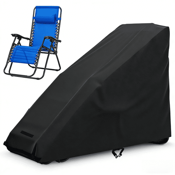 Outdoor Folding Zero Gravity Chair Covers, All Weather Lawn Beach Chair Patio Furniture Covers, 57"Wx25"Dx44"H