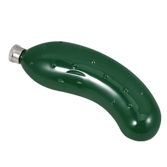 Botella de acero inoxidable con forma de pepino, portátil, para whisky, agua, ideal para picnics al aire libre y viajes.