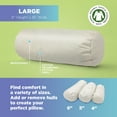 thumbnail image 4 of Buckwheat Neck Roll Pillow - Eco-Friendly Organic Cotton Fabric Luxurious Sleeping Pillows with Zipper, Made in USA - 6" X 16", 4 of 7