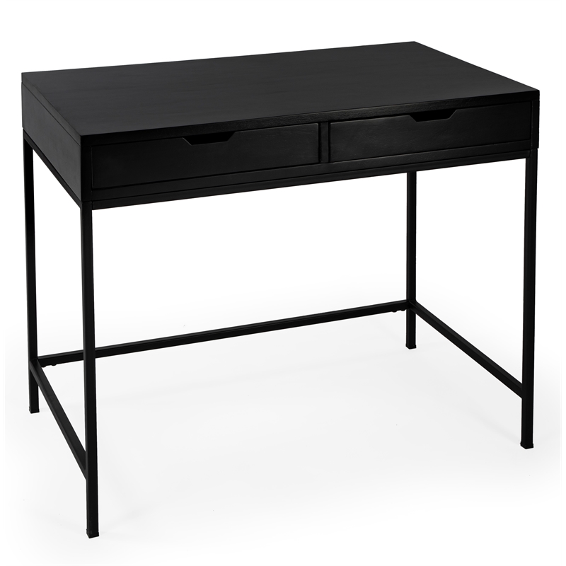 UrbanPro Modern Wooden Desk with Drawers in Black