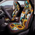 thumbnail image 4 of CHAQLIN Skull Sunflower Universal Seat Covers for Cars Polyester Easy Install Protection Car Seat Covers for Auto, 4 of 7