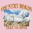 thumbnail image 2 of Girl's Lost Gods Country Roads Horses  Graphic Tee Light Pink Small, 2 of 4