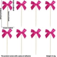 thumbnail image 3 of AYktou 8 Pcs Ribbon Bow Cupcake Toppers, Bowknot Cake Topper Birthday Decorations Valentines Party Bowknot Cupcake Picks Wedding Bridal Engagement Fruit Fork Snacks Display Decorations, 3 of 8
