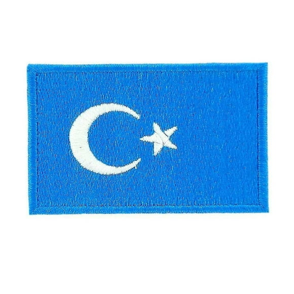 Patch Ecusson Brode Drapeau Ouã¯Ghour Turkestan Thermocollant Backpack Sac A Dos