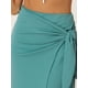 thumbnail image 5 of Falda larga bohemia de cintura alta para mujer INSPIRE CHIC, falda maxi envolvente de verano para playa con abertura, talla XL, azul verde, 5 of 6