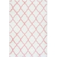 thumbnail image 2 of nuLOOM Nelda Trellis Kids Shag Baby Pink 5' 3", 2 of 2