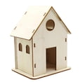 thumbnail image 4 of Nido de madera para pájaros, casa para pájaros, caja nido para pájaros hecha a mano, jaula para pájaros sin ensamblar 15cmx12cmx10cm, 4 of 8