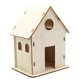 thumbnail image 4 of Casa para pájaros de madera sin terminar, caja nido para pájaros, adorno artesanal, jaula para pájaros hecha a mano 15cmx12cmx10cm, 4 of 9