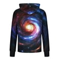 thumbnail image 4 of Ceisia Spiral Galaxy Print Hooded Top Men's Slim Fit Long Sleeve UV Protective Face Mask Shirt Multicolor XXL Gifts, 4 of 5