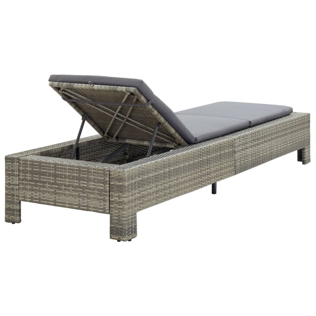 Kepooman Garden Chaise, Rattan Angle Adjustable Patio Sunbed with Cushion Kepooman Garden Chaise, Rattan Angle Adjustable Patio Sunbed with Cushion