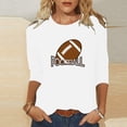 thumbnail image 1 of Chemisier pour Femmes Mode pour Femmes T-shirt Imprimé Manches 3/4 Chemisier Col Rond Hauts Décontractés, 1 of 1