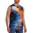 thumbnail image 3 of Salouo Galactic Dog Swirls Art Pattern Men's Sleeveless T Shirts,Men's Regular-Fit Tank Top Sports Shirt for Men Sleeveless Tank Shirt -3X-Large, 3 of 6