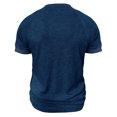 thumbnail image 5 of LWavelet Waffle Knit Men's T-Shirt Breathable for Everyday Casual and Relaxed Wear Navy XL, 5 of 5