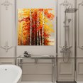 thumbnail image 4 of Wall Art Prints, Autumn Yellow Leaves Framed Canvas Prints for Bedroom Living Room Bathroom Office, Fall Natural Forest Branch Watercolor Gallery Wrap Wall Art Poster for Gifts Home Decor 28"x28", 4 of 9