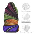 thumbnail image 5 of Honeii Multicolored Beautiful Flower1 Print Car Seat Covers 2 Pieces, Full Set Universal Seat Covers for Cars, Waterproof Auto Seat Protectors, 5 of 7