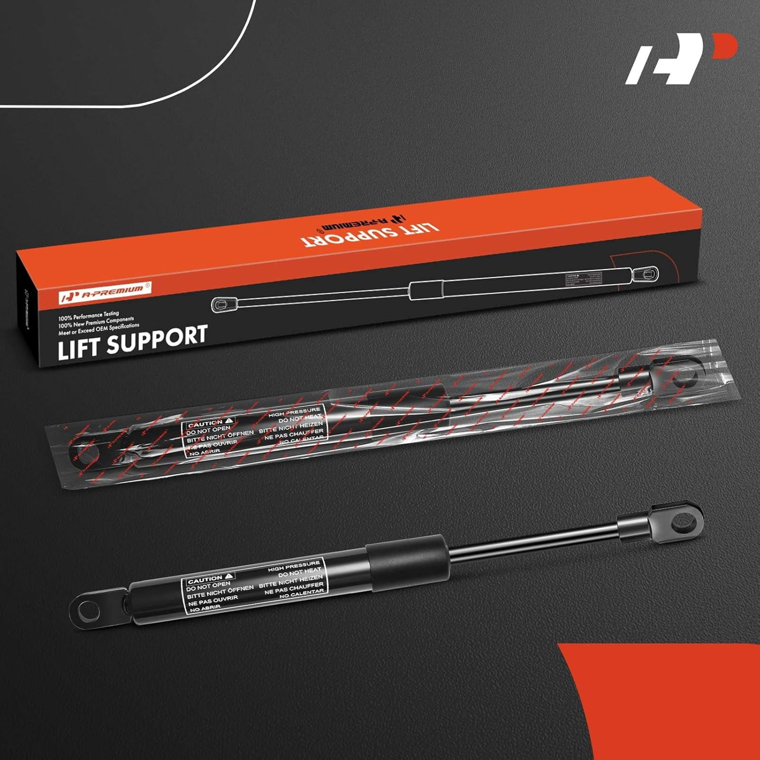 A-Premium Rear Hood Lift Supports Shock Struts Compatible with Porsche 911 1965-1989 1991-1998 912 1976 930 1978-1979 with Spoiler 2-PC Set