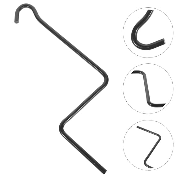 FOMIYES Scissor-style Jack Handle Black Steel 1Pcs