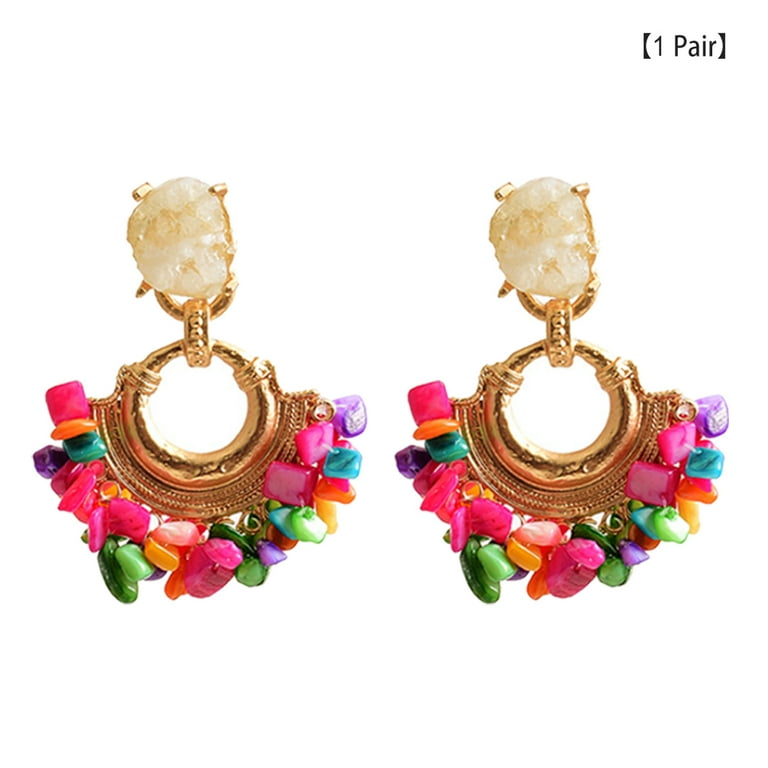 Big colourful deals earrings