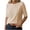 Khaki-01, variant on Perfectbot Women's Casual Half Sleeve T-Shirt, Crewneck Solid Color Basic Tee Everyday Top