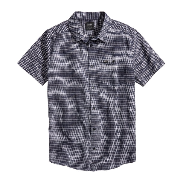 RVCA Mens Fontana Button Up Shirt, mul, XL Neck